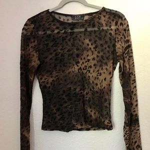 Womens XS/M Mesh Leopard Print Shirt by EyeCandy